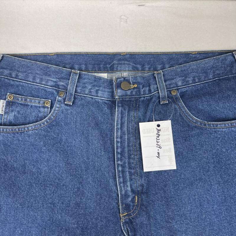 カーハート Carhartt パンツ デニム、ジーンズ デッドストック B18 DST Traditional Fit Jean ロゴパッチ 刺繍 ワイド デニム パンツ 36インチ インディゴ / インディゴ / Indigo メンズ USED 古着 中古 50162256