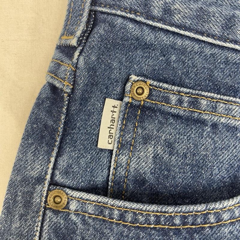 カーハート Carhartt パンツ デニム、ジーンズ デッドストック B18 DST Traditional Fit Jean ロゴパッチ 刺繍 ワイド デニム パンツ 36インチ インディゴ / インディゴ / Indigo メンズ USED 古着 中古 50162256