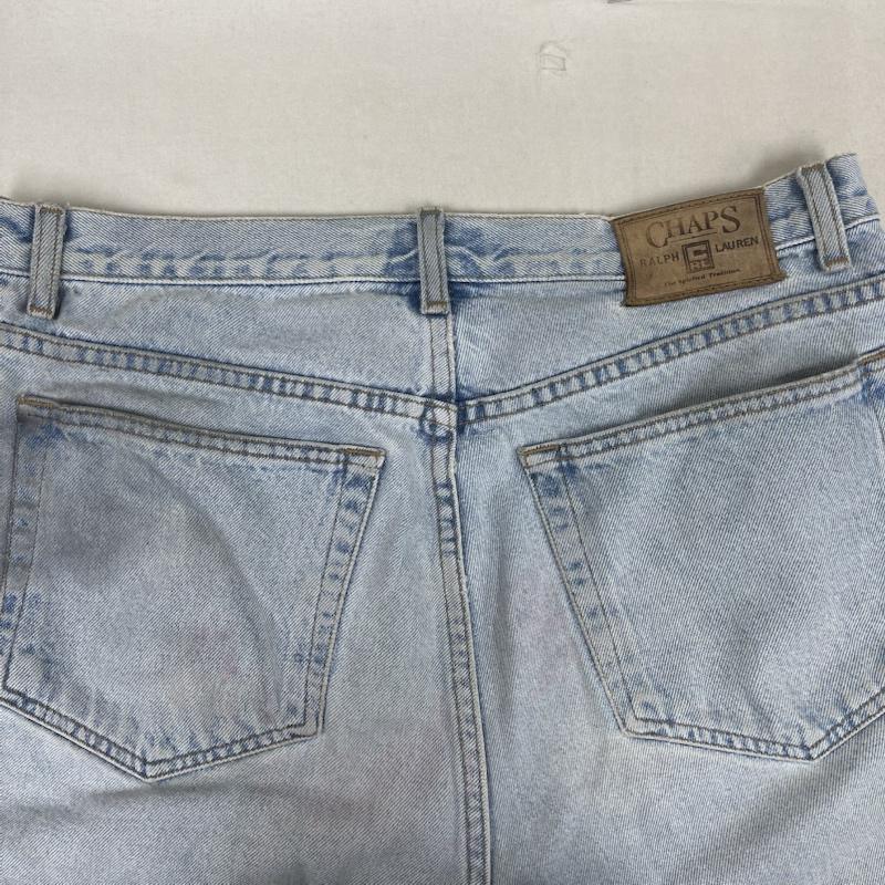 チャップス CHAPS パンツ ショートパンツ ヴィンテージ ロゴ パッチ 刺繍 デニム ショーツ ジョーツ 34インチ インディゴ / インディゴ / Indigo メンズ USED 古着 中古 50162259