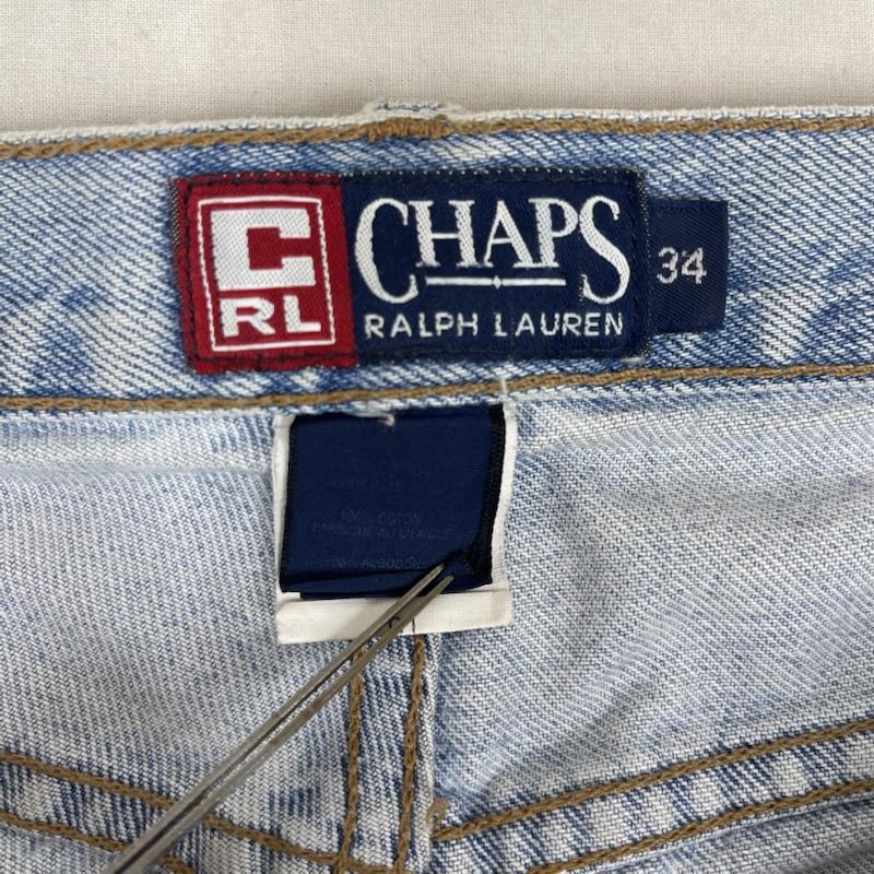 チャップス CHAPS パンツ ショートパンツ ヴィンテージ ロゴ パッチ 刺繍 デニム ショーツ ジョーツ 34インチ インディゴ / インディゴ / Indigo メンズ USED 古着 中古 50162259