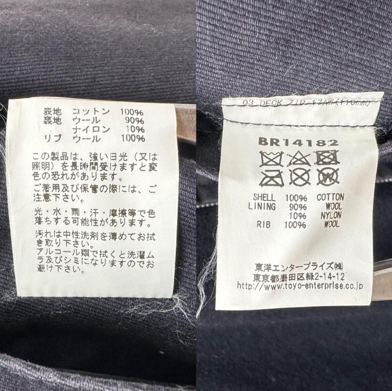 バズリクソンズ Buzz Rickson s ジャケット、上着 フライトジャケット DECK ZIP ORIGINAL SPEC NAVY DEPARTMENT ジャングルクロス デッキ ジャケット BR14182 38 紺 / ネイビー / navy メンズ USED 古着 中古 50162265