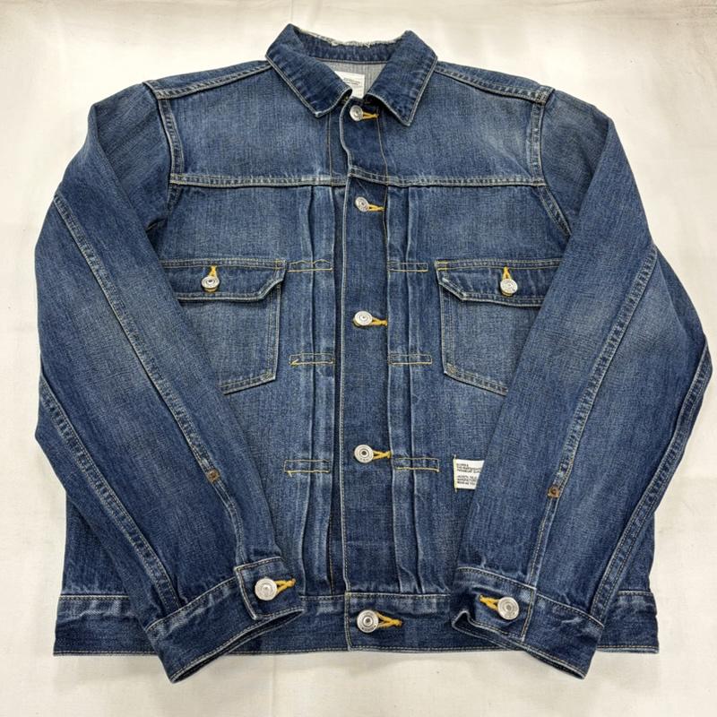 ベドウィン アンド ザ ハートブレイカーズ BEDWIN & THE HEARTBREAKERS ジャケット、上着 ジャケット、ブレザー CASSIDY CANTONOVERALLS コラボ デニムジャケット Gジャン 2nd セカンド ダメージ加工 3 無地 インディゴ / インディゴ / Indigo メンズ USED 古着 中古 50162267