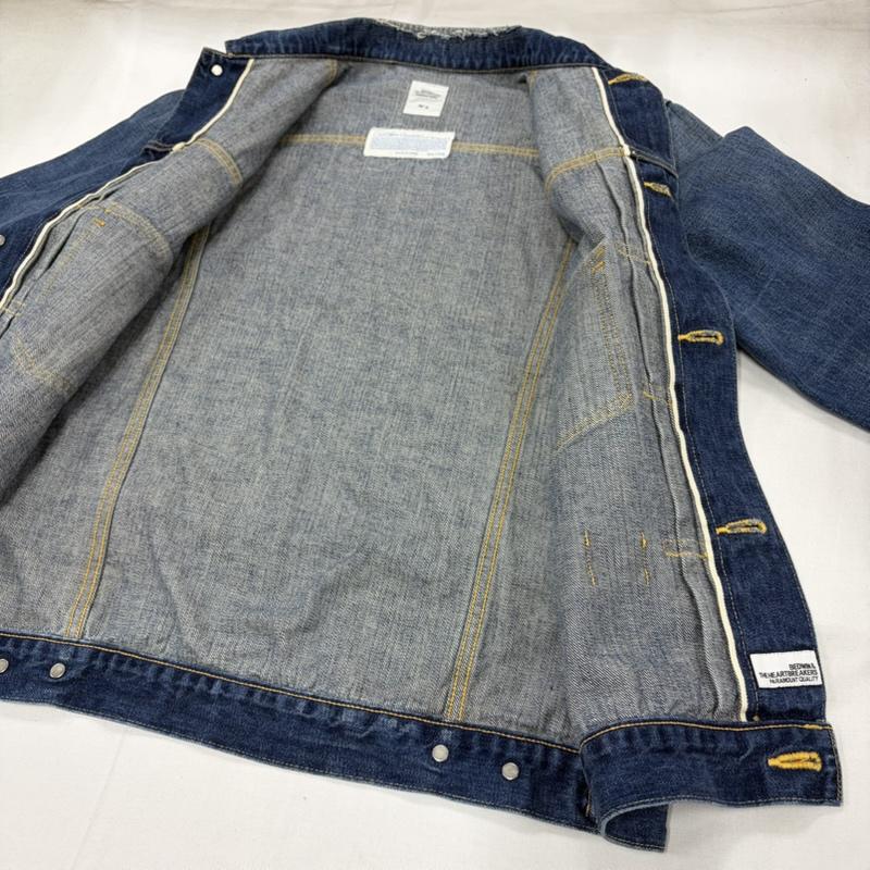 ベドウィン アンド ザ ハートブレイカーズ BEDWIN & THE HEARTBREAKERS ジャケット、上着 ジャケット、ブレザー CASSIDY CANTONOVERALLS コラボ デニムジャケット Gジャン 2nd セカンド ダメージ加工 3 無地 インディゴ / インディゴ / Indigo メンズ USED 古着 中古 50162267