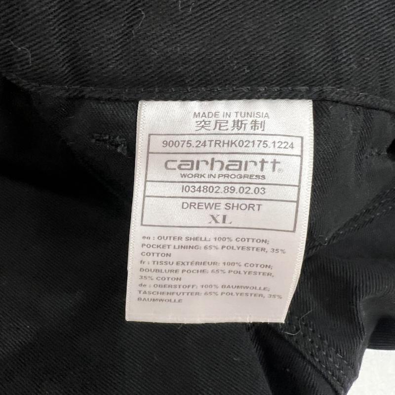 カーハート ダブリューアイピー Carhartt WIP パンツ ショートパンツ DREWE SHORT ハートロゴ ペインター ショートパンツ XL 黒 / ブラック / black メンズ USED 古着 中古 50162272
