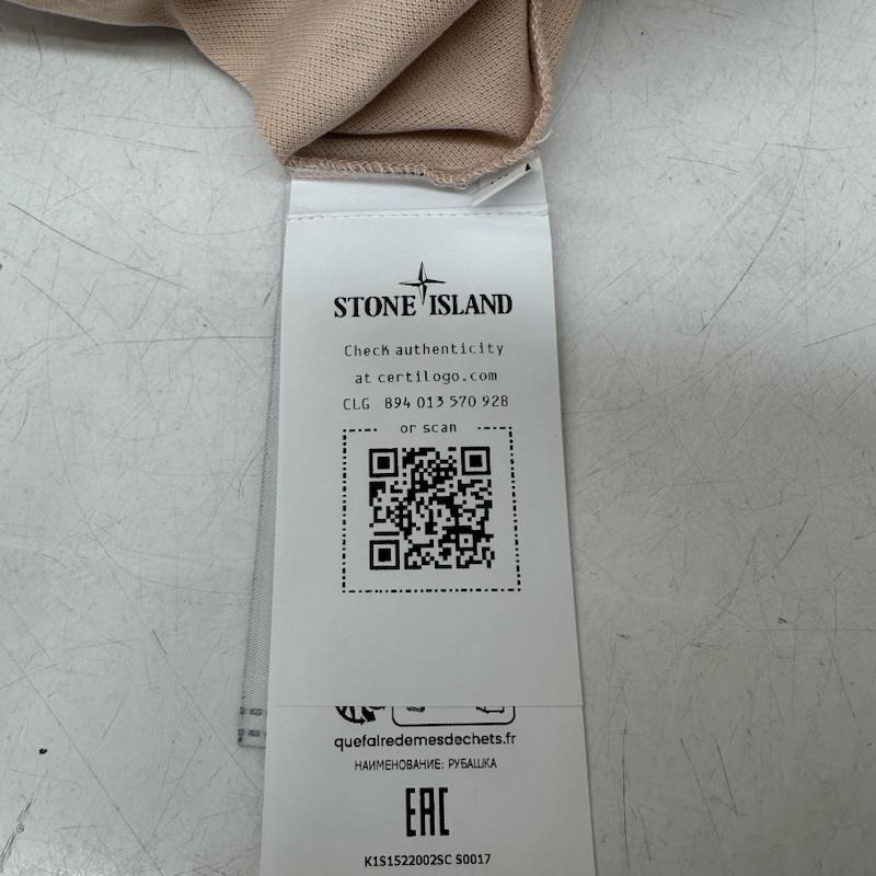 ストーンアイランド STONE ISLAND ポロシャツ 半袖 ロゴ 刺繍 ポロ シャツ K1S1522002SCS0017 M 桃 / ピンク / pink メンズ USED 古着 中古 50162280