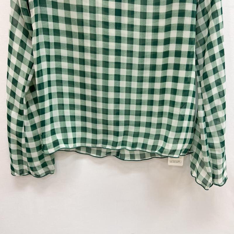 古着 USED カットソー 長袖 POPPY ポピー ギンガムチェック シースルートップス FREE 緑 / グリーン / green レディース USED 古着 中古 50162284