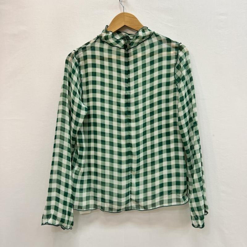 古着 USED カットソー 長袖 POPPY ポピー ギンガムチェック シースルートップス FREE 緑 / グリーン / green レディース USED 古着 中古 50162284