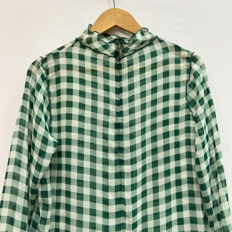 古着 USED カットソー 長袖 POPPY ポピー ギンガムチェック シースルートップス FREE 緑 / グリーン / green レディース USED 古着 中古 50162284