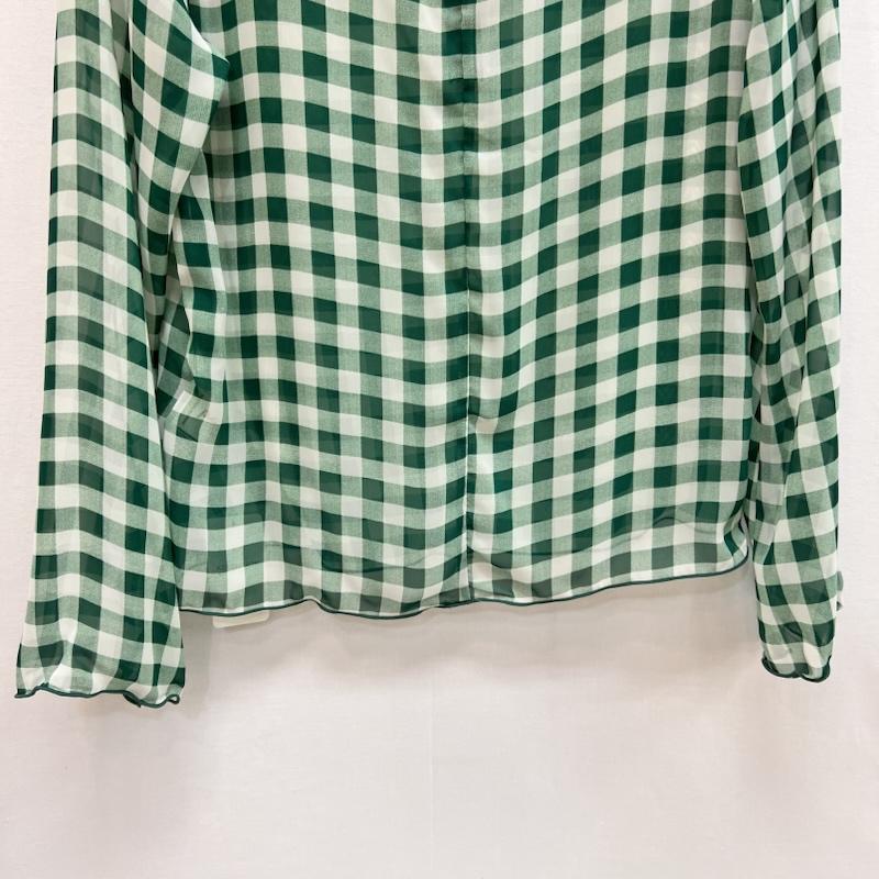古着 USED カットソー 長袖 POPPY ポピー ギンガムチェック シースルートップス FREE 緑 / グリーン / green レディース USED 古着 中古 50162284