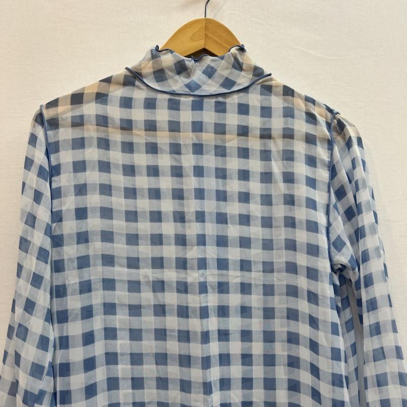古着 USED カットソー 長袖 POPPY ポピー ギンガムチェック シースルートップス FREE 青 / ブルー / blue レディース USED 古着 中古 50162285