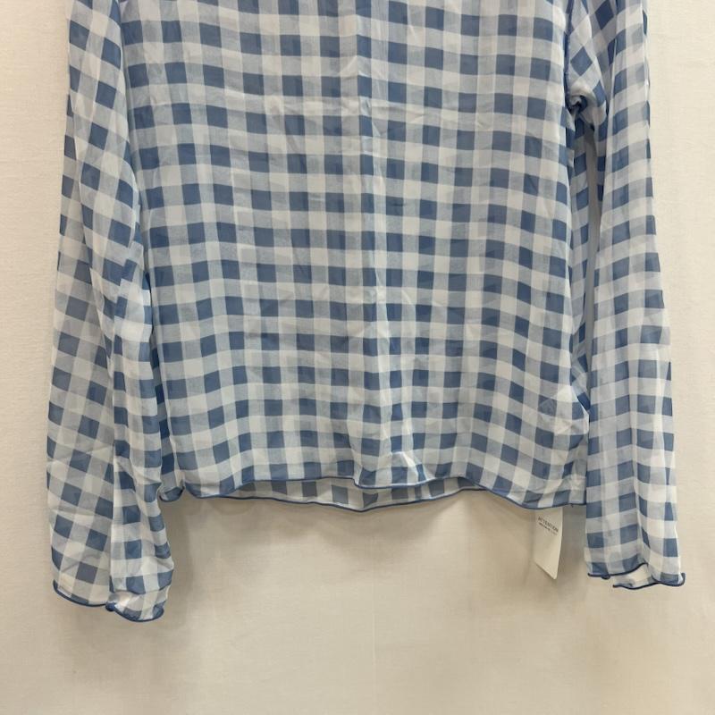 古着 USED カットソー 長袖 POPPY ポピー ギンガムチェック シースルートップス FREE 青 / ブルー / blue レディース USED 古着 中古 50162285