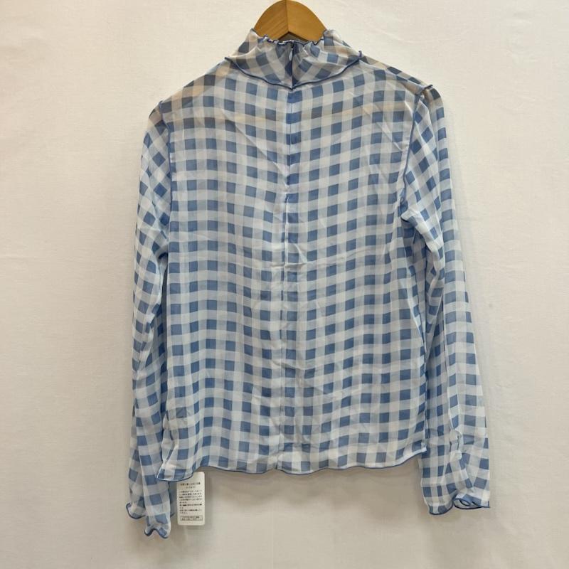 古着 USED カットソー 長袖 POPPY ポピー ギンガムチェック シースルートップス FREE 青 / ブルー / blue レディース USED 古着 中古 50162285
