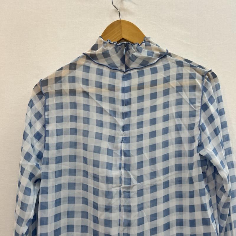 古着 USED カットソー 長袖 POPPY ポピー ギンガムチェック シースルートップス FREE 青 / ブルー / blue レディース USED 古着 中古 50162285