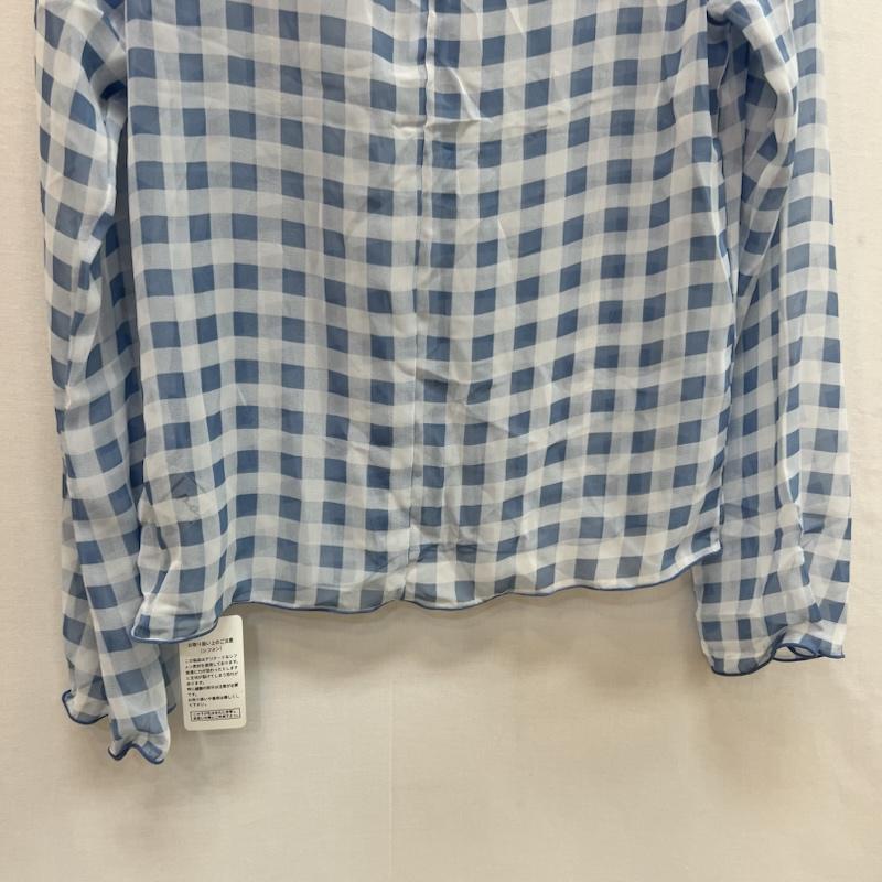 古着 USED カットソー 長袖 POPPY ポピー ギンガムチェック シースルートップス FREE 青 / ブルー / blue レディース USED 古着 中古 50162285