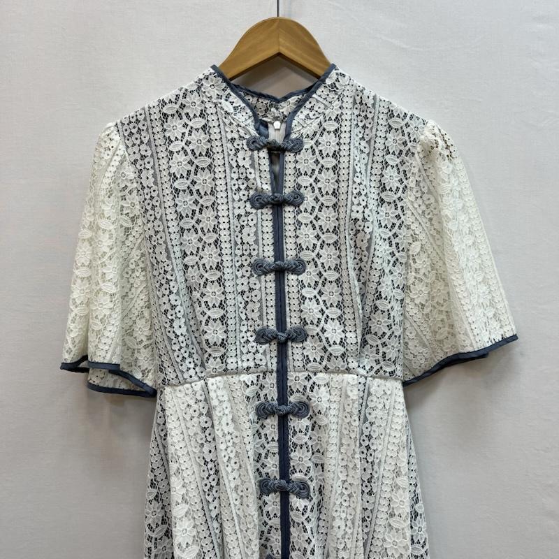 パメオポーズ PAMEO POSE ワンピース ロングスカート 総レース チャイナ風ワンピース Ipanema Long Dress M 白 / ホワイト / white レディース USED 古着 中古 50162287
