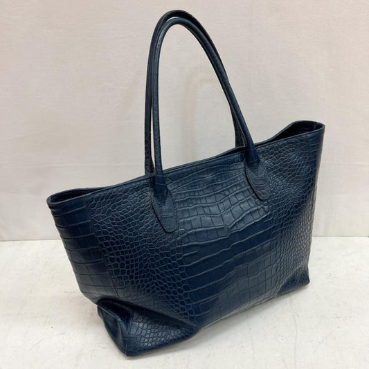 ナノユニバース nano・universe トートバッグ トートバッグ クロコ型押し レザー トートバッグ - 紺 / ネイビー / navy メンズ USED 古着 中古 50162291