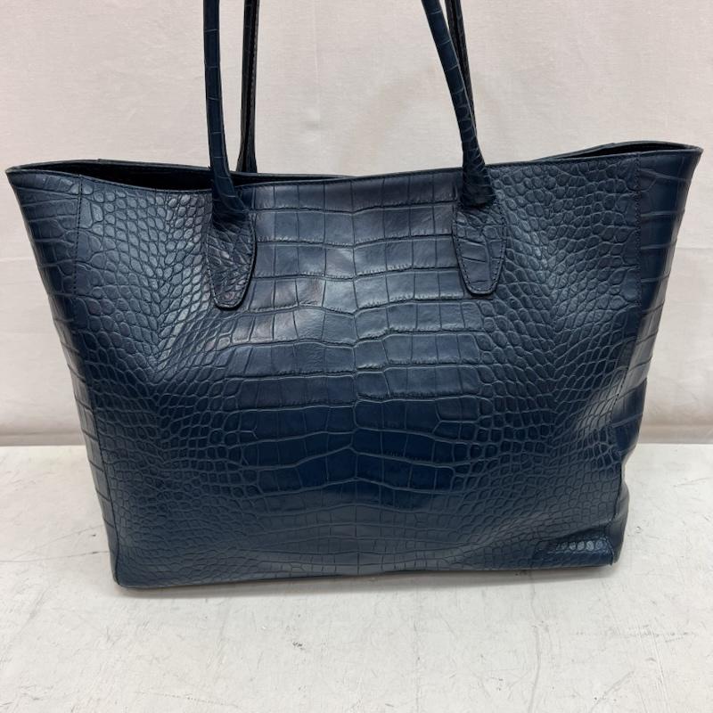 ナノユニバース nano・universe トートバッグ トートバッグ クロコ型押し レザー トートバッグ - 紺 / ネイビー / navy メンズ USED 古着 中古 50162291