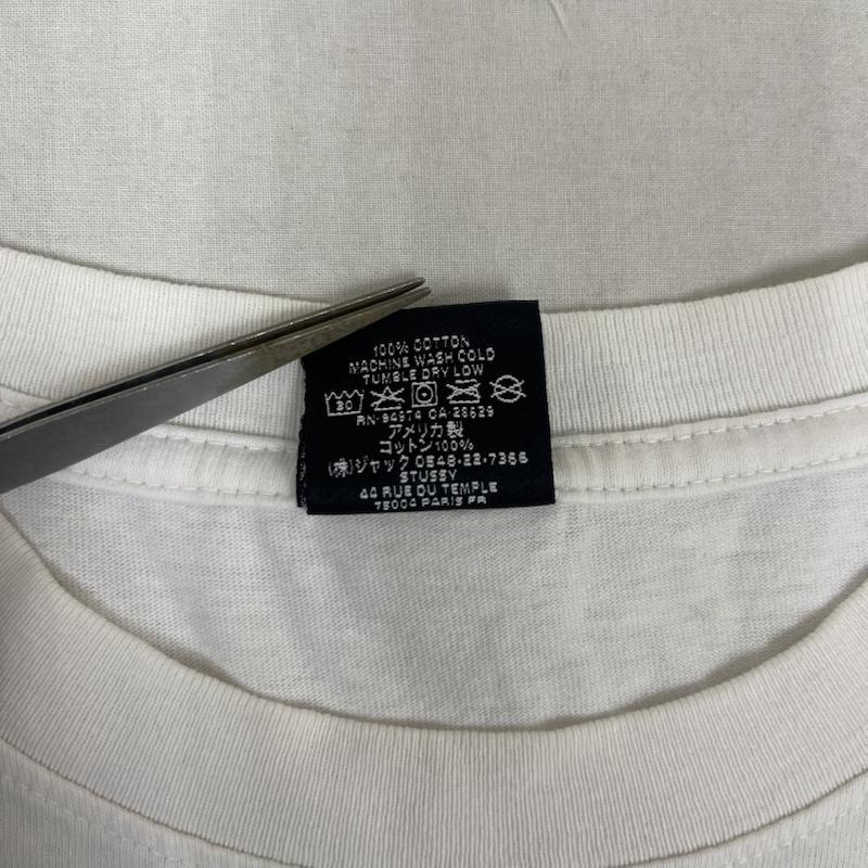 ステューシー STUSSY Tシャツ 半袖 USA製 Surf Tomb Pigment Dyed Tee Tシャツ L 白 / ホワイト / white メンズ USED 古着 中古 50162298