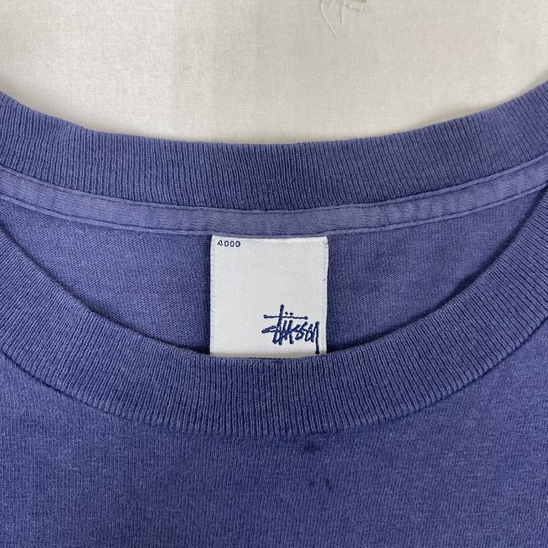 ステューシー STUSSY Tシャツ 半袖 90s 00s 白タグ USA製 ブランド ロゴ グラフィック プリント Tシャツ L 紺 / ネイビー / navy メンズ USED 古着 中古 50162305