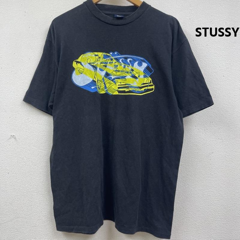 ステューシー STUSSY Tシャツ 半袖 00s 紺タグ グラフィック ロゴ プリント Tシャツ L 黒 / ブラック / black メンズ USED 古着 中古 50162309