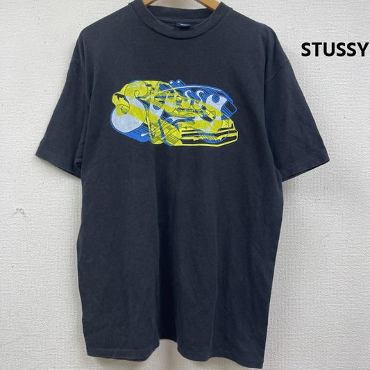 ステューシー STUSSY Tシャツ 半袖 00s 紺タグ グラフィック ロゴ プリント Tシャツ L 黒 / ブラック / black メンズ USED 古着 中古 50162309