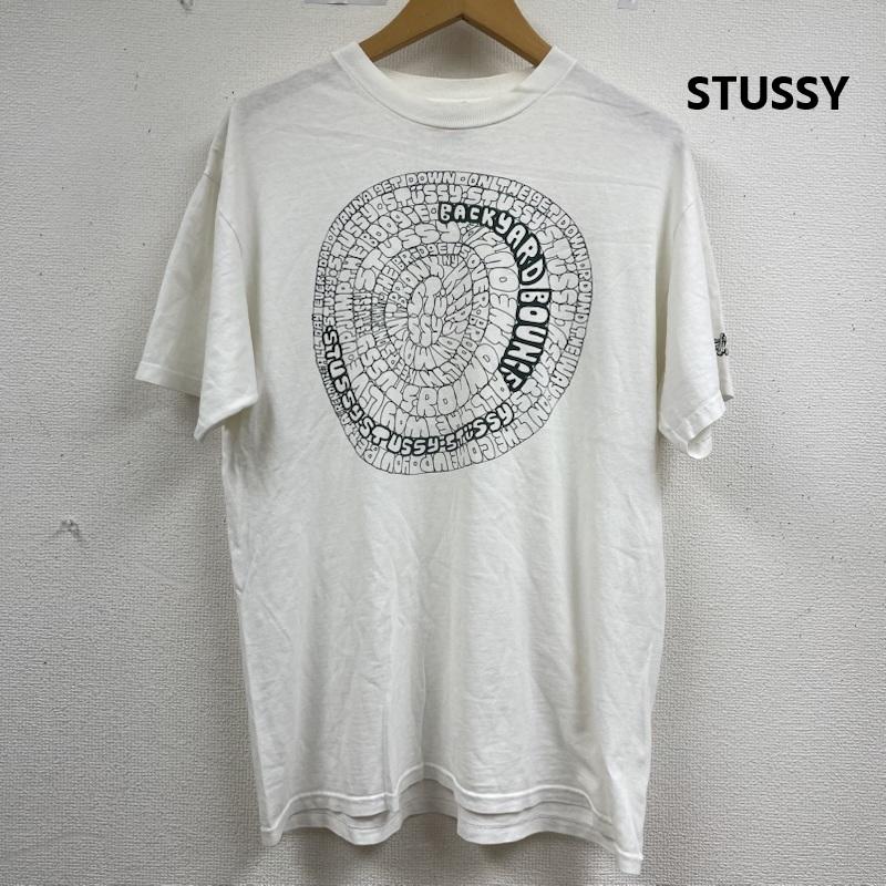 ステューシー STUSSY Tシャツ 半袖 00s BACKYARD BOUNCE サークルロゴ プリント Tシャツ M 白 / ホワイト / white メンズ USED 古着 中古 50162313