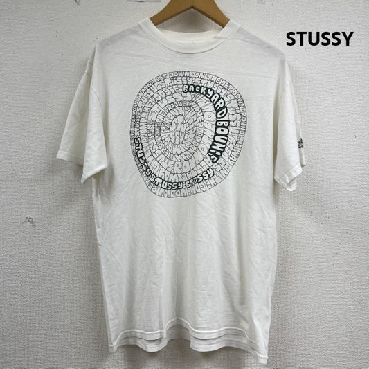 ステューシー STUSSY Tシャツ 半袖 00s BACKYARD BOUNCE サークルロゴ プリント Tシャツ M 白 / ホワイト / white メンズ USED 古着 中古 50162313
