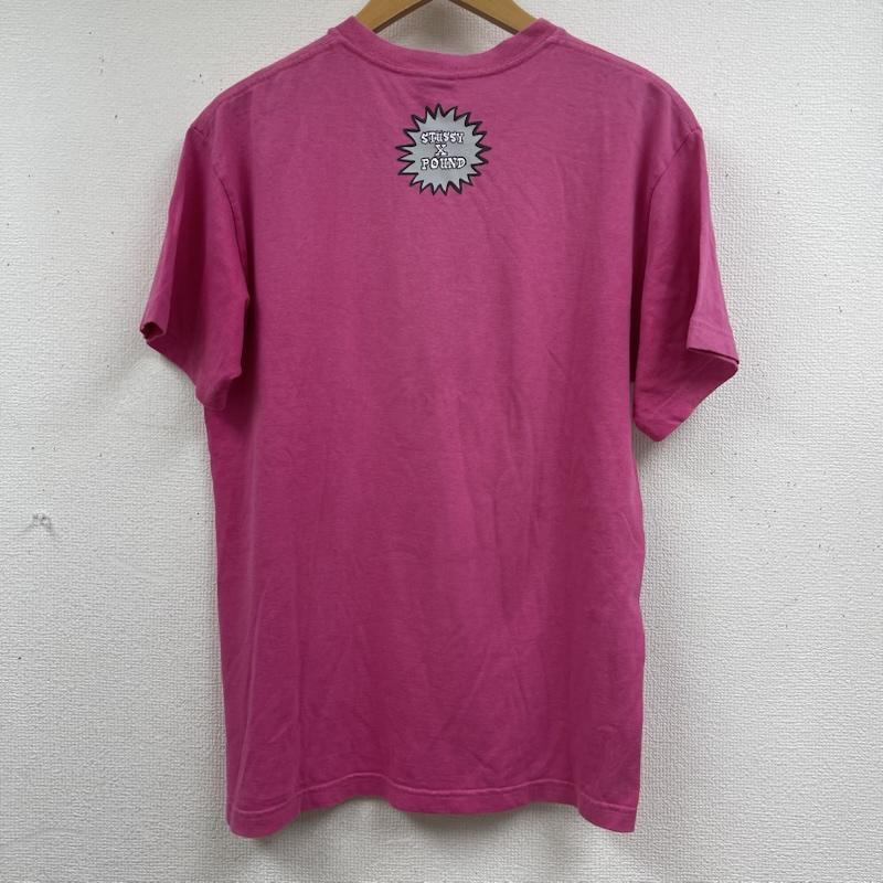 ステューシー STUSSY Tシャツ 半袖 00s OHN POUND コラボ Stu York Crew イラスト プリント Tシャツ M 桃 / ピンク / pink メンズ USED 古着 中古 50162314