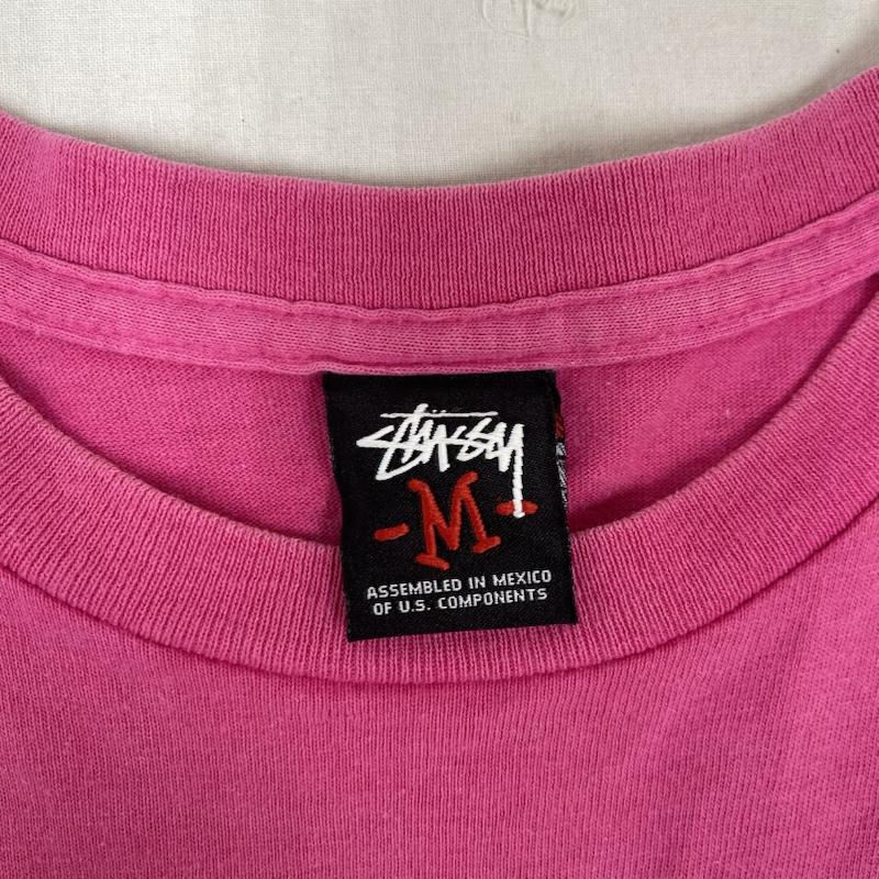 ステューシー STUSSY Tシャツ 半袖 00s OHN POUND コラボ Stu York Crew イラスト プリント Tシャツ M 桃 / ピンク / pink メンズ USED 古着 中古 50162314
