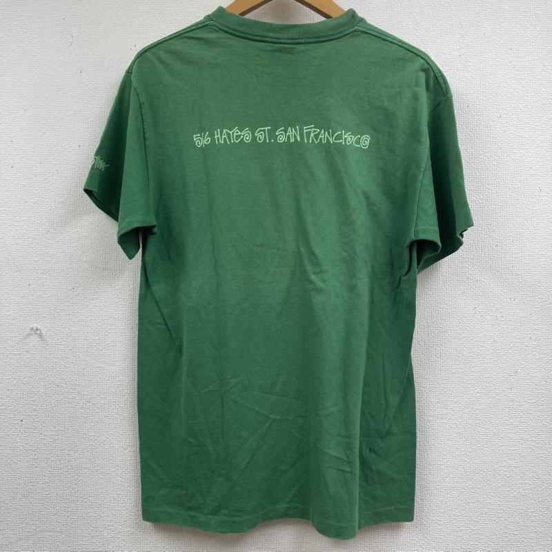 ステューシー STUSSY Tシャツ 半袖 USA製 HUF コラボ 00s 紺タグ ロゴ プリント Tシャツ M 緑 / グリーン / green メンズ USED 古着 中古 50162318