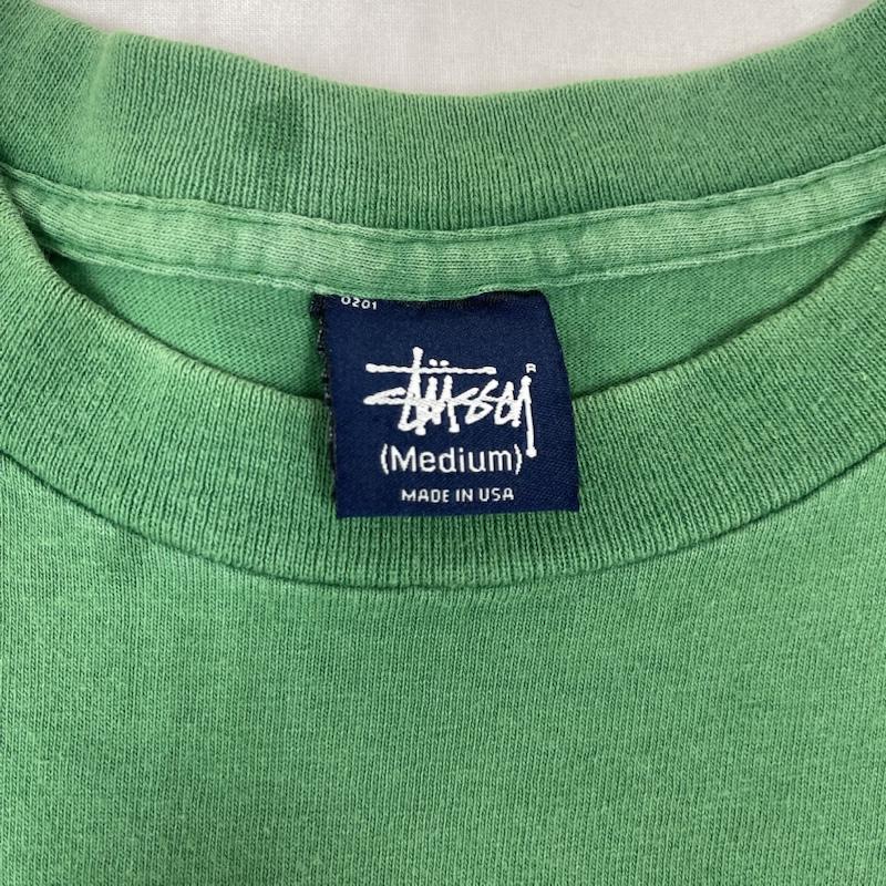ステューシー STUSSY Tシャツ 半袖 USA製 HUF コラボ 00s 紺タグ ロゴ プリント Tシャツ M 緑 / グリーン / green メンズ USED 古着 中古 50162318