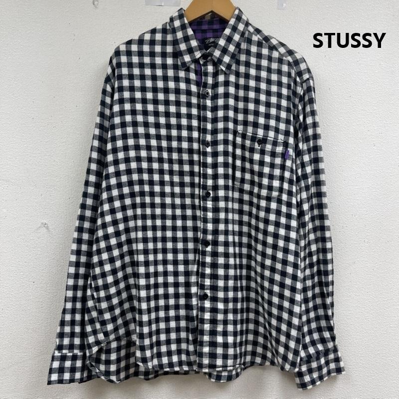 ステューシー STUSSY シャツ、ブラウス 長袖 00s old stussy ギンガムチェック柄 長袖 裏地 紫 ネルシャツ L マルチカラー / マルチカラー / multicolor メンズ USED 古着 中古 50162328