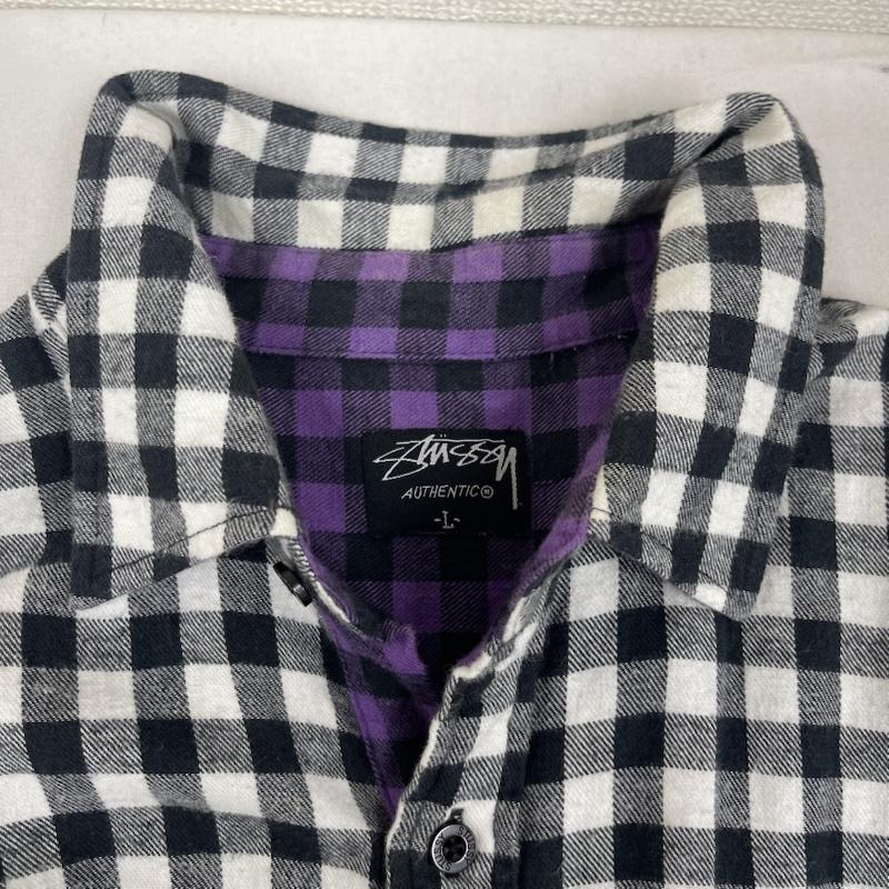 ステューシー STUSSY シャツ、ブラウス 長袖 00s old stussy ギンガムチェック柄 長袖 裏地 紫 ネルシャツ L マルチカラー / マルチカラー / multicolor メンズ USED 古着 中古 50162328