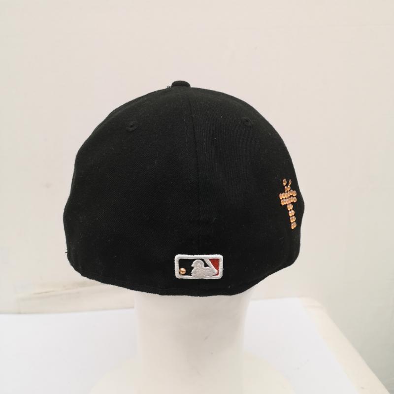 ニューエラ NEW ERA 帽子 キャップ マイアミ マーリンズ ラインストーン カスタム キャップ 7 1/2 - 黒 / ブラック / black メンズ USED 古着 中古 50162331