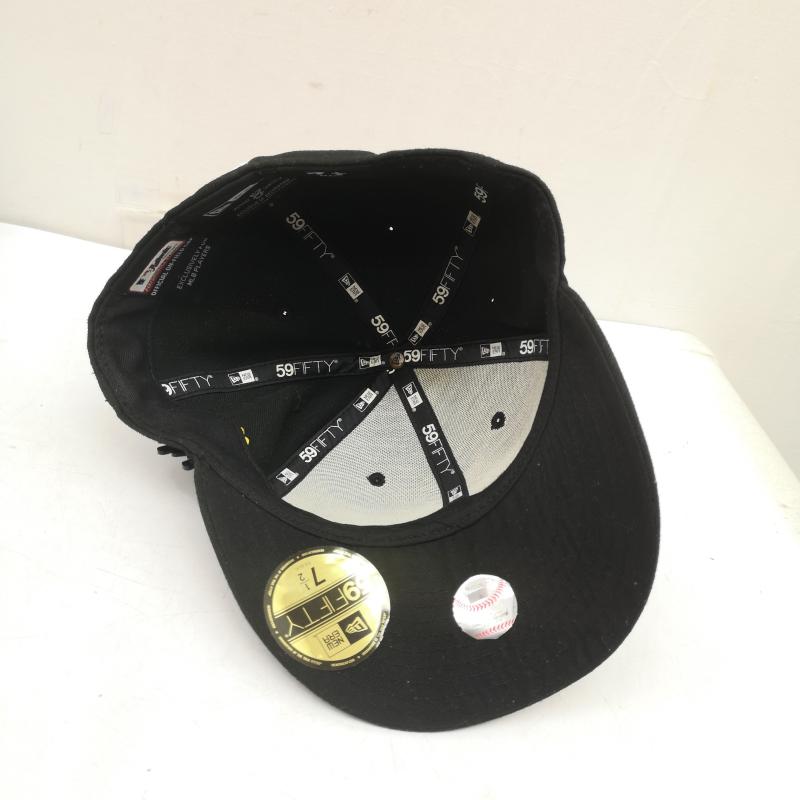 ニューエラ NEW ERA 帽子 キャップ マイアミ マーリンズ ラインストーン カスタム キャップ 7 1/2 - 黒 / ブラック / black メンズ USED 古着 中古 50162331