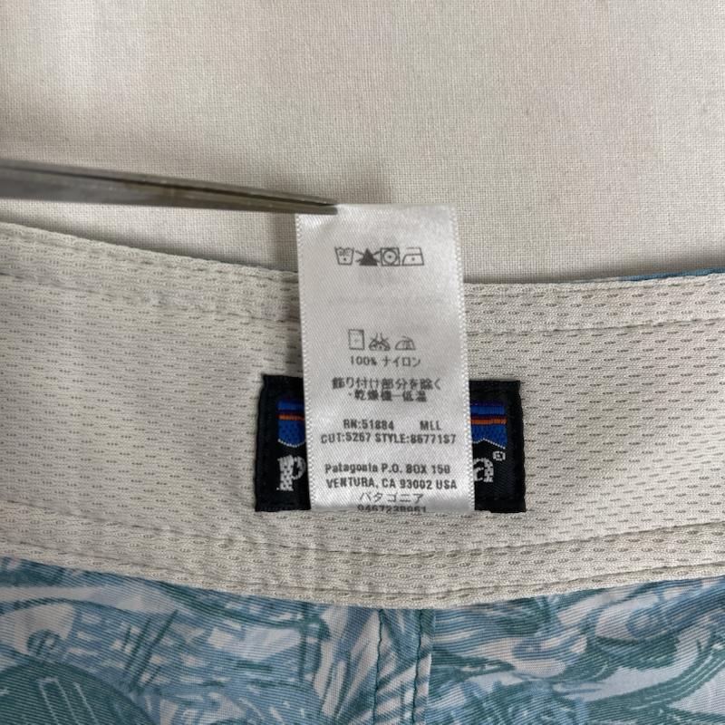 パタゴニア patagonia パンツ ショートパンツ ウェーブフェアラー ボードショーツ グラフィック デザイン パンツ 36インチ 水色 / ライトブルー / メンズ USED 古着 中古 50162332
