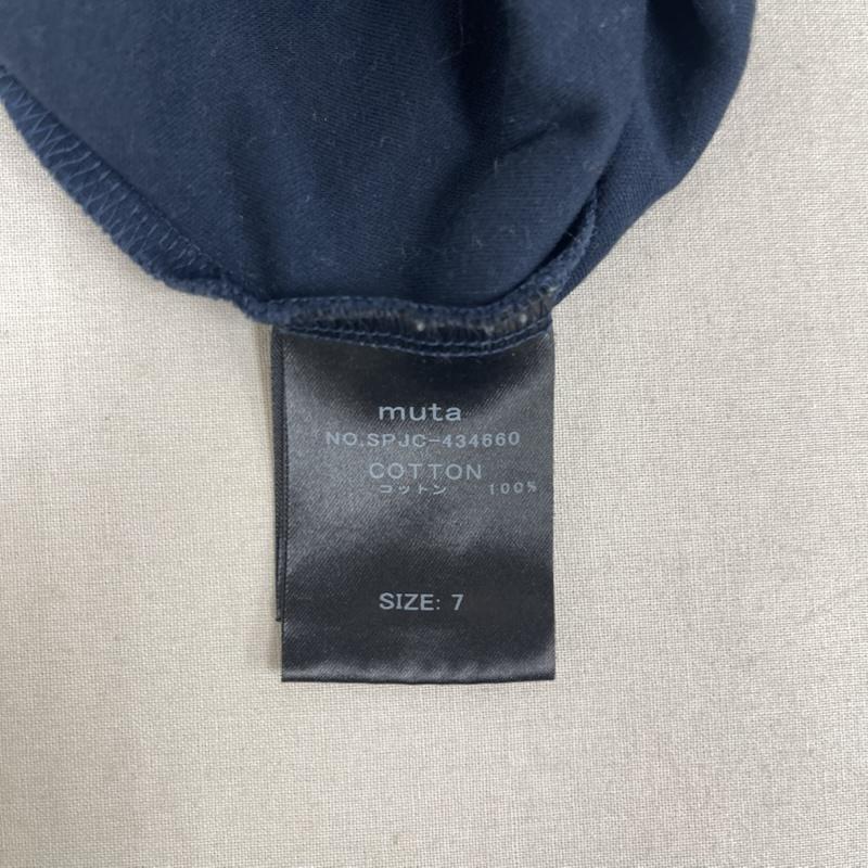 ムータ muta Tシャツ 半袖 日本製 メタルパーツ ロゴ スムース Tシャツ カットソー 7 紺 / ネイビー / navy メンズ USED 古着 中古 50162334