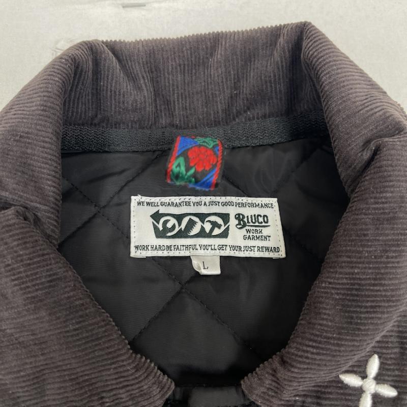 ブルコワークガーメント BLUCO WORK GARMENT ジャケット、上着 ジャンパー、ブルゾン パッチ刺繍 キルティング ジャケット コーチ ジャケット L 黒 / ブラック / black メンズ USED 古着 中古 50162347