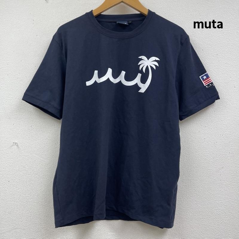 ムータ muta Tシャツ 半袖 PALM WAVE ストレッチ イカリ USA プリント Tシャツ 7 紺 / ネイビー / navy メンズ USED 古着 中古 50162353