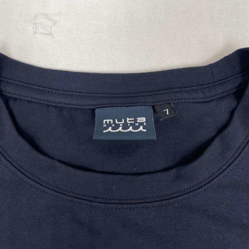 ムータ muta Tシャツ 半袖 PALM WAVE ストレッチ イカリ USA プリント Tシャツ 7 紺 / ネイビー / navy メンズ USED 古着 中古 50162353