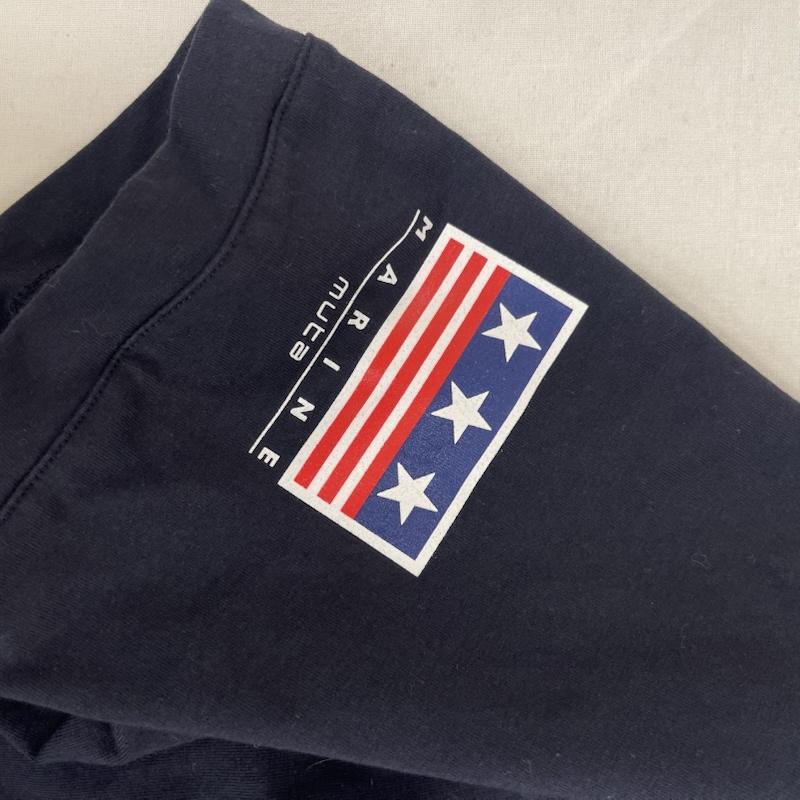 ムータ muta Tシャツ 半袖 PALM WAVE ストレッチ イカリ USA プリント Tシャツ 7 紺 / ネイビー / navy メンズ USED 古着 中古 50162353