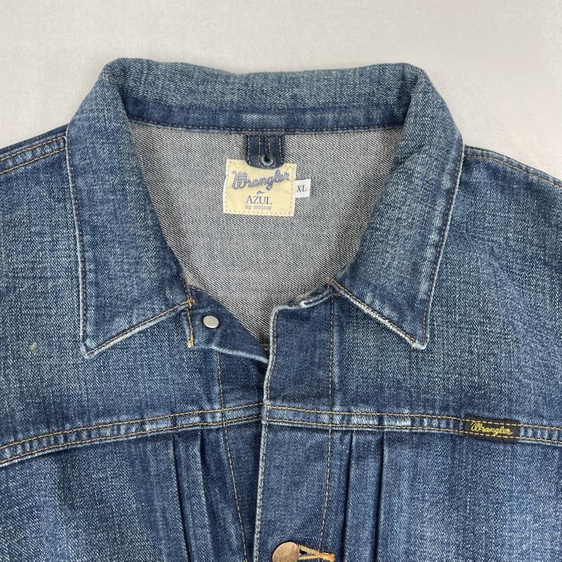 ラングラー Wrangler ジャケット、上着 ジャンパー、ブルゾン AZUL by moussy コラボ デニム ジャケット ジージャン ws9113 XL インディゴ / インディゴ / Indigo メンズ USED 古着 中古 50162354