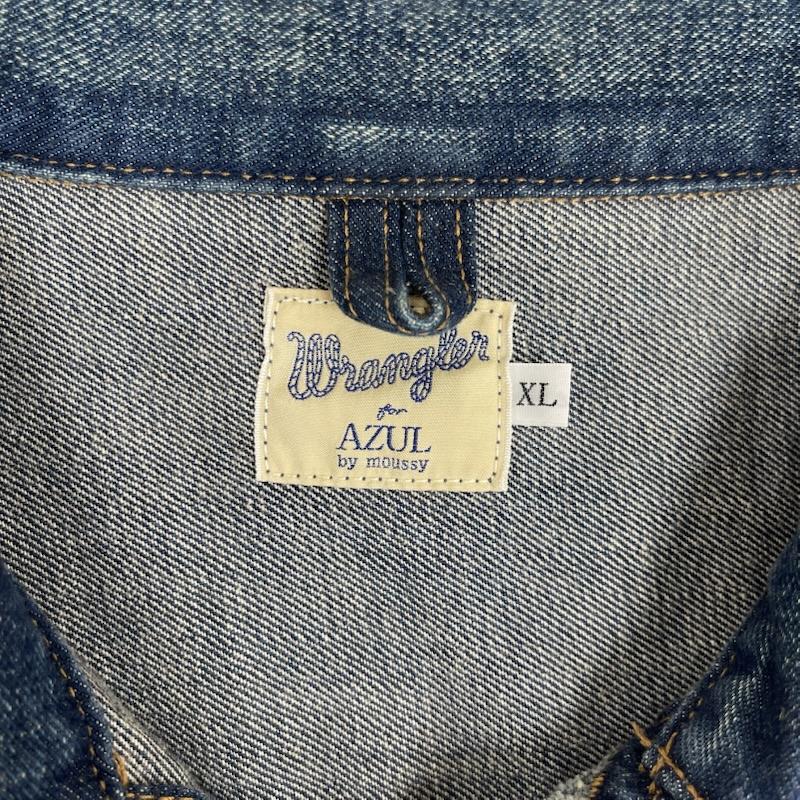 ラングラー Wrangler ジャケット、上着 ジャンパー、ブルゾン AZUL by moussy コラボ デニム ジャケット ジージャン ws9113 XL インディゴ / インディゴ / Indigo メンズ USED 古着 中古 50162354