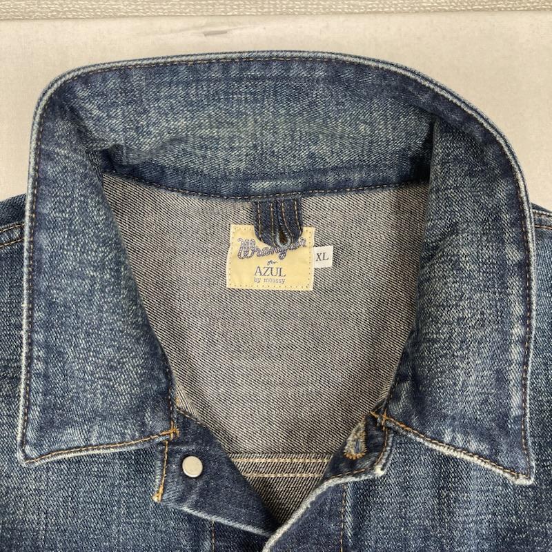ラングラー Wrangler ジャケット、上着 ジャンパー、ブルゾン AZUL by moussy コラボ デニム ジャケット ジージャン ws9113 XL インディゴ / インディゴ / Indigo メンズ USED 古着 中古 50162354