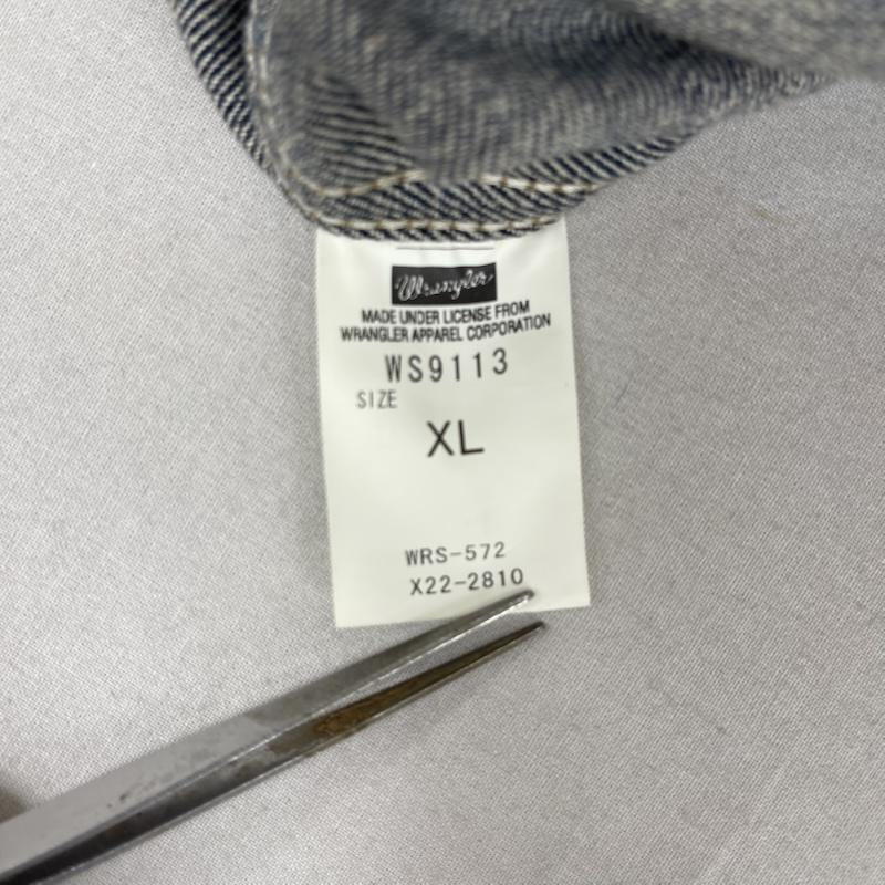 ラングラー Wrangler ジャケット、上着 ジャンパー、ブルゾン AZUL by moussy コラボ デニム ジャケット ジージャン ws9113 XL インディゴ / インディゴ / Indigo メンズ USED 古着 中古 50162354