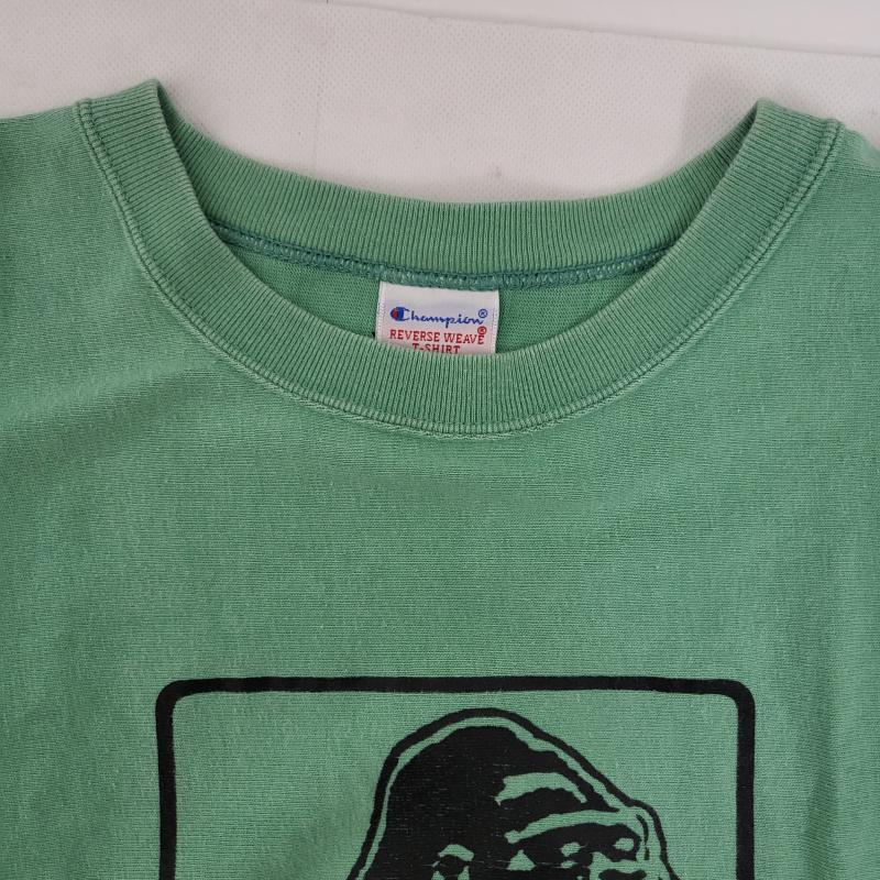 エクストララージ XLARGE Tシャツ 半袖 コラボ チャンピョン グリーン コットン C8-M324 M M 緑 / グリーン / green メンズ USED 古着 中古 50162360
