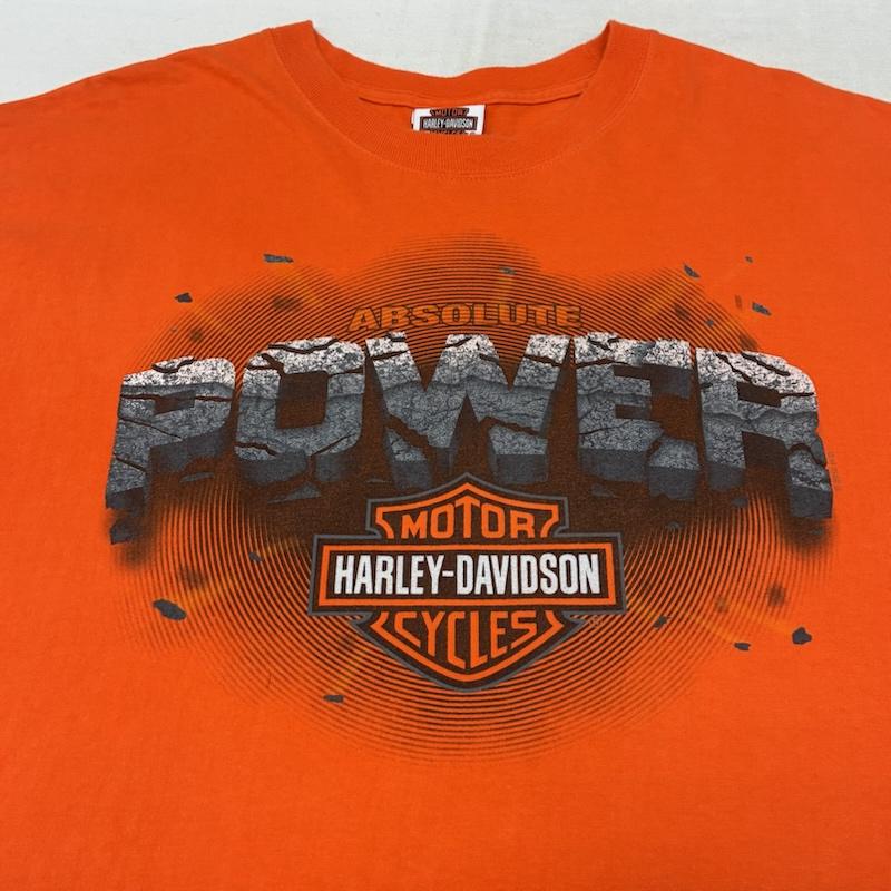 ハーレーダビッドソン Harley-Davidson Tシャツ 半袖 Hanes BEEFY 両面 プリント クルーネック Tシャツ ビッグサイズ XXL メンズ USED 古着 中古 50162362