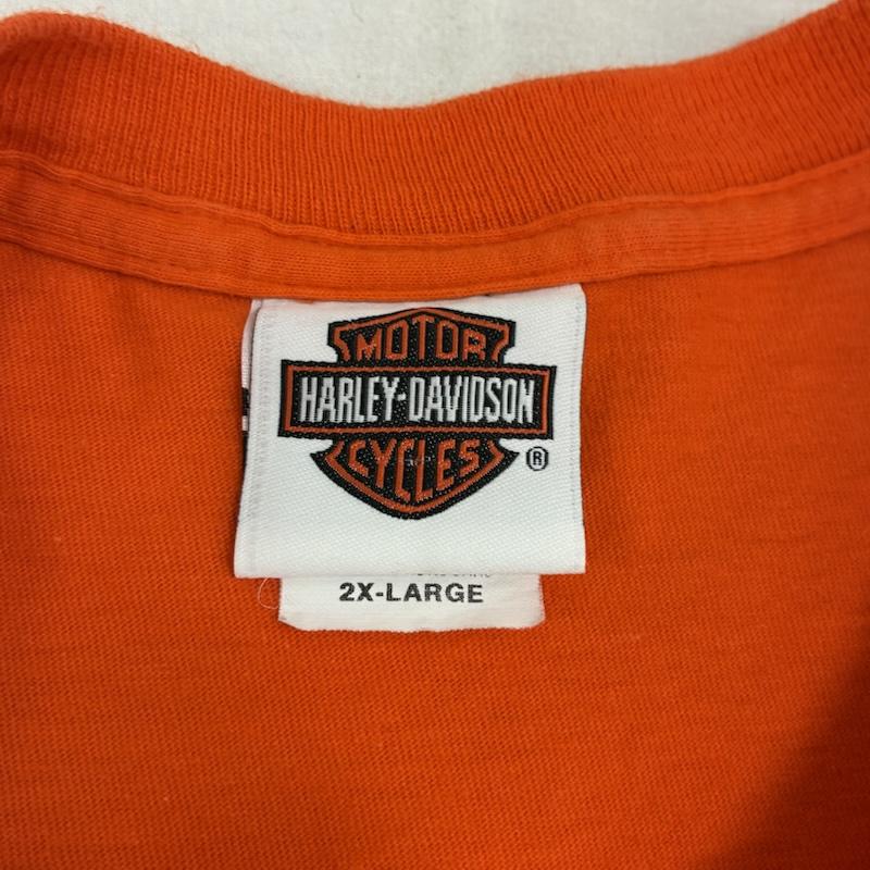 ハーレーダビッドソン Harley-Davidson Tシャツ 半袖 Hanes BEEFY 両面 プリント クルーネック Tシャツ ビッグサイズ XXL メンズ USED 古着 中古 50162362