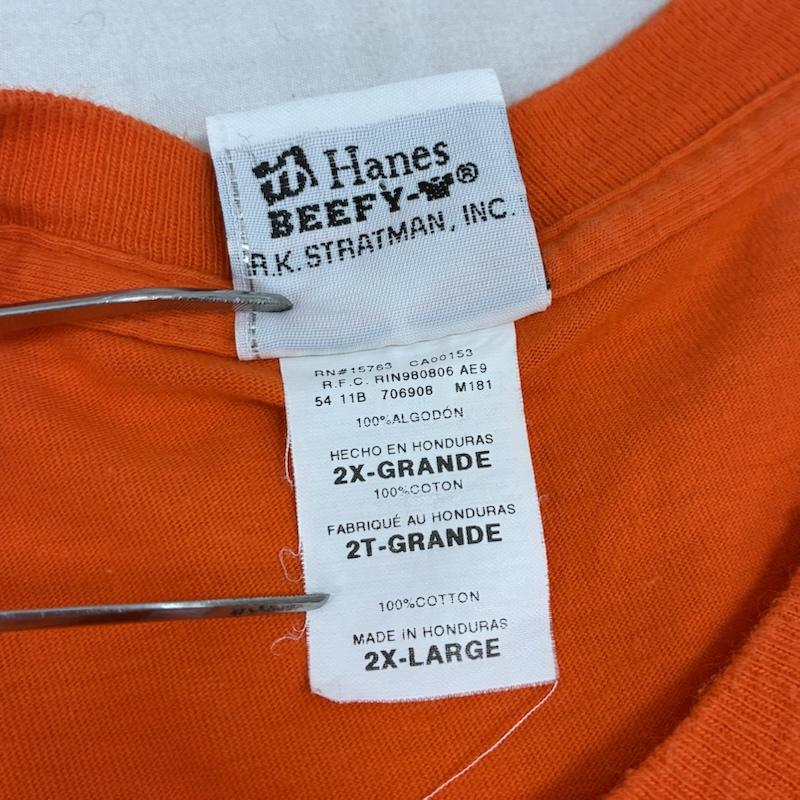 ハーレーダビッドソン Harley-Davidson Tシャツ 半袖 Hanes BEEFY 両面 プリント クルーネック Tシャツ ビッグサイズ XXL メンズ USED 古着 中古 50162362