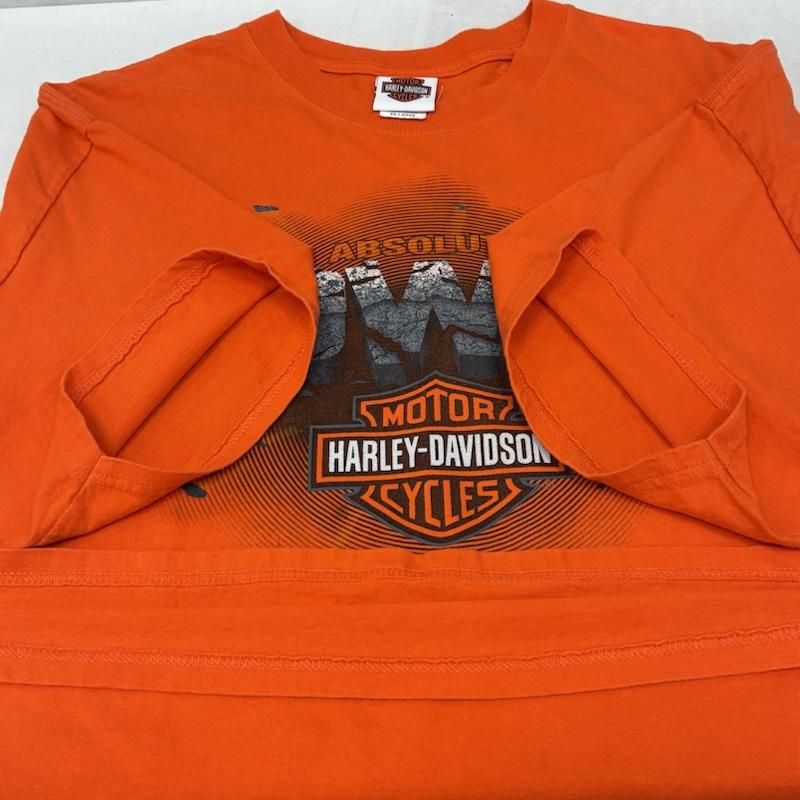 ハーレーダビッドソン Harley-Davidson Tシャツ 半袖 Hanes BEEFY 両面 プリント クルーネック Tシャツ ビッグサイズ XXL メンズ USED 古着 中古 50162362